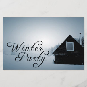 Flyer fiesta de invierno: varado en cabaña