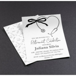 Flyer Fiesta de jubilación de enfermera doctor personali
