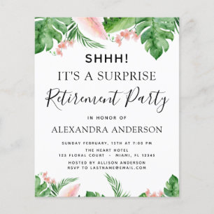 Flyer Fiesta de Jubilación de Sorpresa Presupuestaria Tr