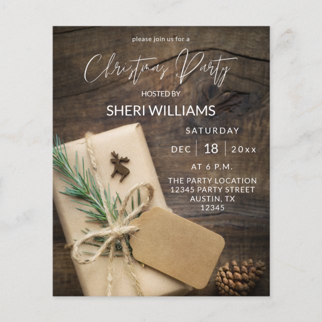 Flyer Fiesta de Navidades actuales y renos presupuestale (Frente)