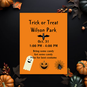 Flyer Fiesta De Trick O Trato De Halloween