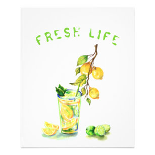 Flyer Fiesta de verano de Guay de jugo de limón fresco