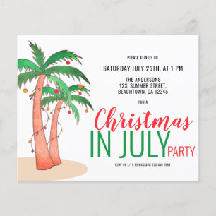 Flyer Fiesta de verano de Navidad en julio
