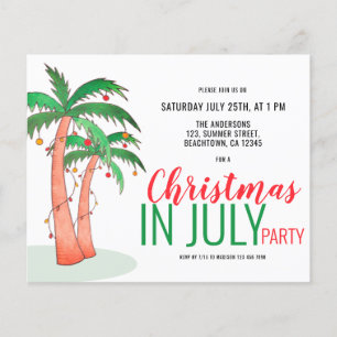 Flyer Fiesta de verano de Navidad en julio
