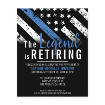 Fiesta delgado de la línea azul de retiro de la po