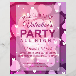 Flyer Fiesta día de San Valentín Club