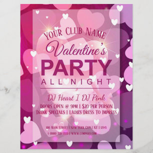 Flyer Fiesta día de San Valentín Club