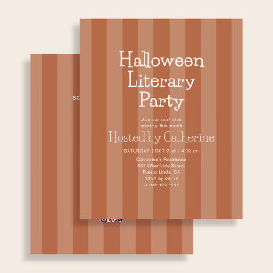 Flyer Fiesta Literaria de Halloween del Club de Lectura