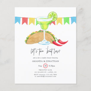 Flyer Fiesta Mexicana Tacos sobre el amor para parejas
