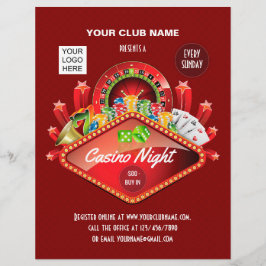 Flyer Fiesta nocturno de Club Casino añadir foto persona