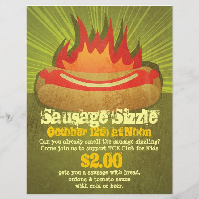 Flyer Fiesta Sausage Sizzle (Frente)