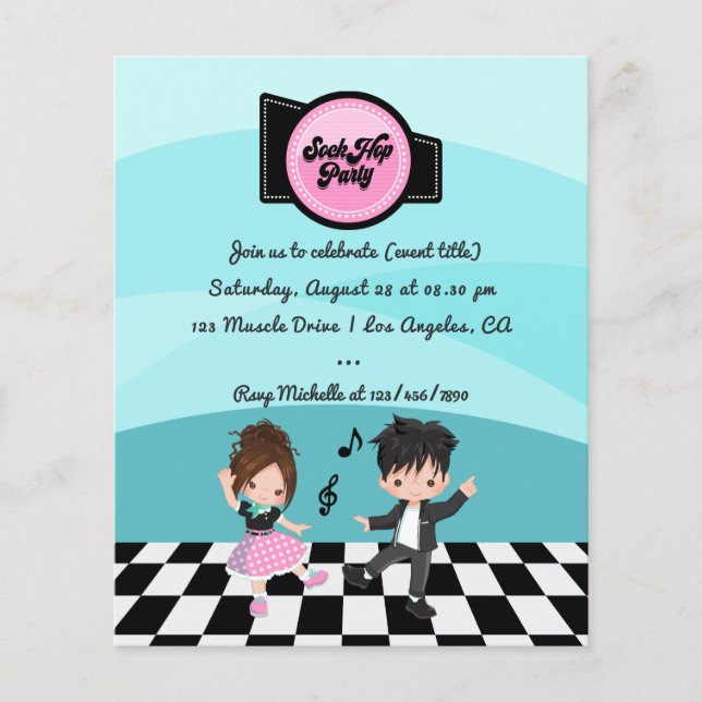 Flyer Fiesta Sock Hop (Frente)