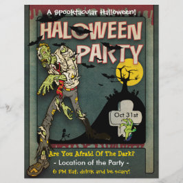 Flyer Fiesta Zombie de Halloween en Spooktacular
