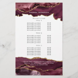 Flyer Fijación de precios de piedras preciosas de ágata 