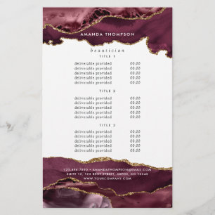 Flyer Fijación de precios de piedras preciosas de ágata