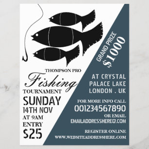 Flyer Fish & Hook, Anuncio del Torneo de Pesca