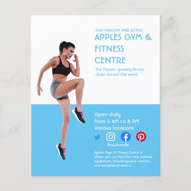 Flyer fitness personal entrenador de blue Photo gym Flye (Frente)