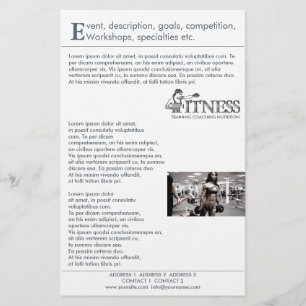Flyer FITNESS ~ Volante, invitación
