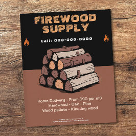 Flyer Flame Icon - Firewood Supply