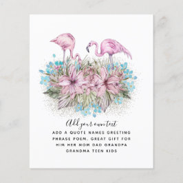 Flyer FLAMINGOS Personalizado Invitar a la Invitación Sa