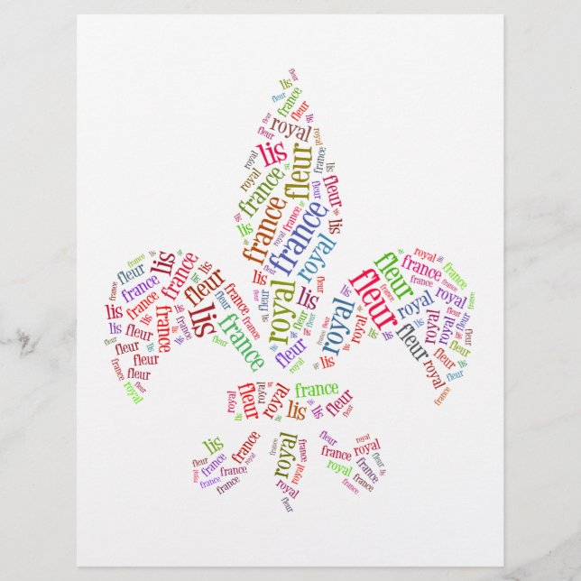 Flyer Fleur de Lis words symbol (Frente)