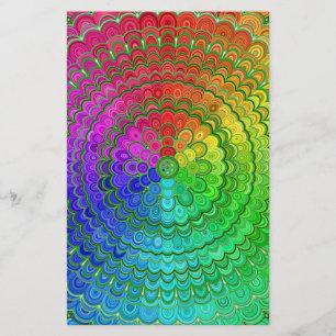 Flyer Flor arco iris Mandala