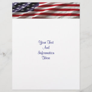 Flyer Flor de bandera de Estados Unidos