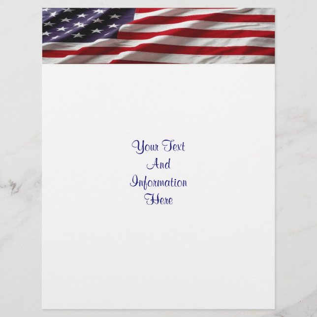 Flyer Flor de bandera de Estados Unidos (Frente)