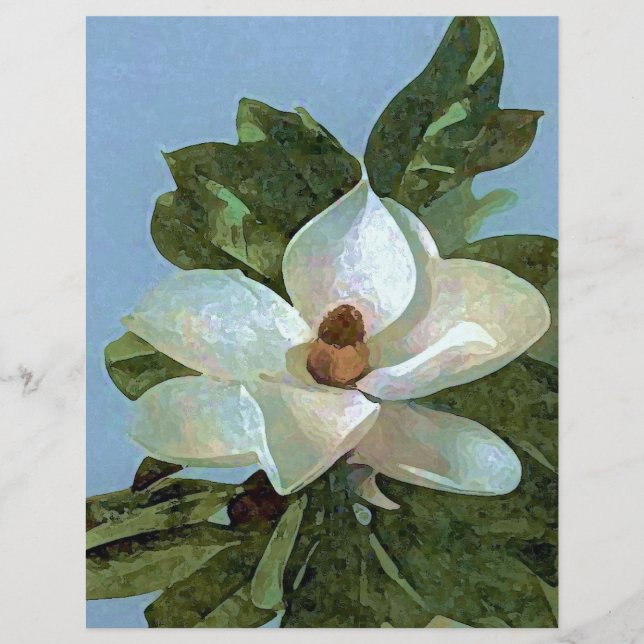 Flyer Flor de flores Magnolia Blossom (Frente)