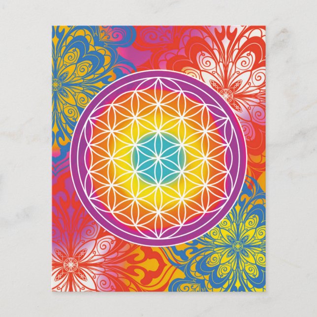Flyer Flor de la vida mandala zen (Frente)