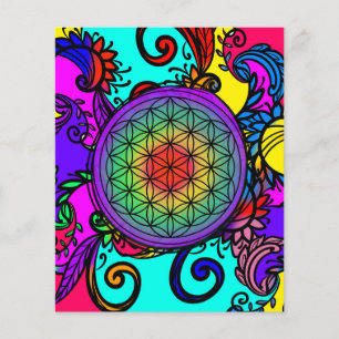 Flyer Flor de la vida zen Chakra