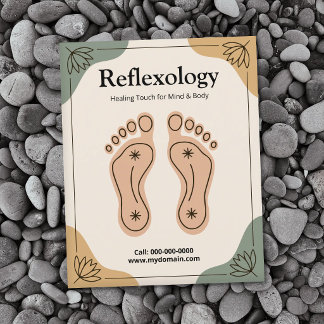 Flyer Flor de Loto & Huella - Reflexología