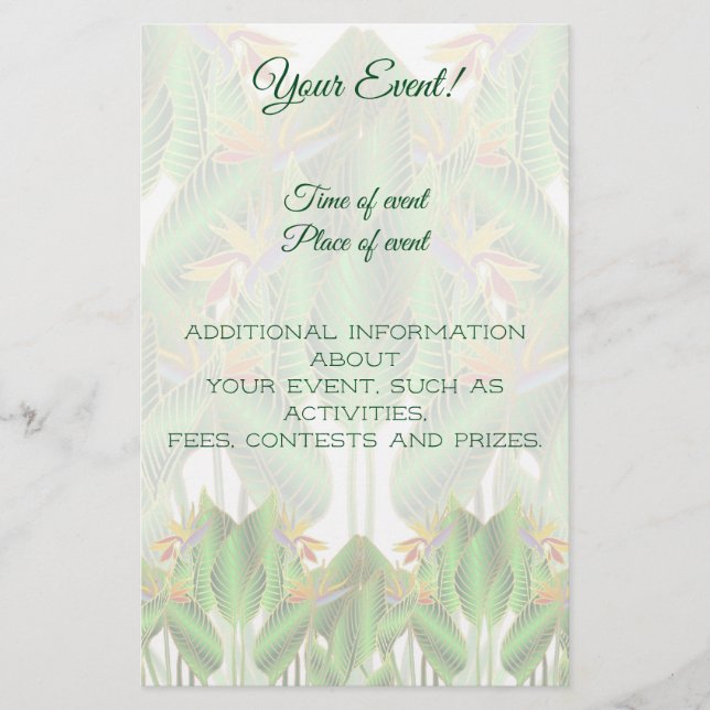 Flyer Flor de pájaro de paraíso (Frente)