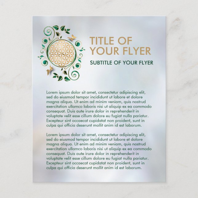 Flyer Flor de vida - Biznidos malaquitas y mariposas (Frente)