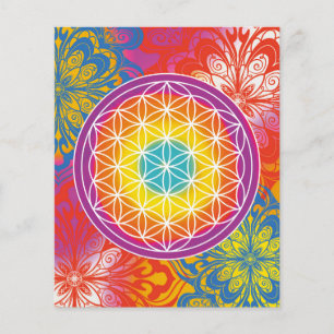 Flyer Flor de vida mandala zen