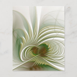 Flyer Flor fractal de fantasía suave y tierna