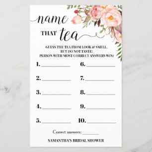 Flyer Flor rosa: tarjeta de juego Spice Bridal Shower