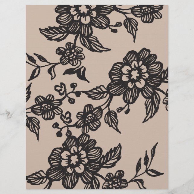 Flyer Flor | Rústico DIY Envoltura de la línea (Frente)