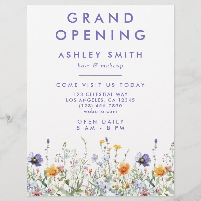 Flyer Flor silvestre (Frente)