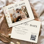 Flyer Flor silvestre de código QR Guardar el Boda de fec<br><div class="desc">Anuncie su día especial con nuestro código QR Boda Floral Flora Silvestre Salvar la fecha! Con un bonito diseño de flores silvestres, esta elegante tarjeta combina el encanto rústico con la comodidad moderna. El código QR incluido dirige a los clientes a su sitio web boda para que puedan acceder fácilmente...</div>