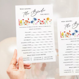 Flyer Flor silvestre que conoce la tarjeta de juego de p