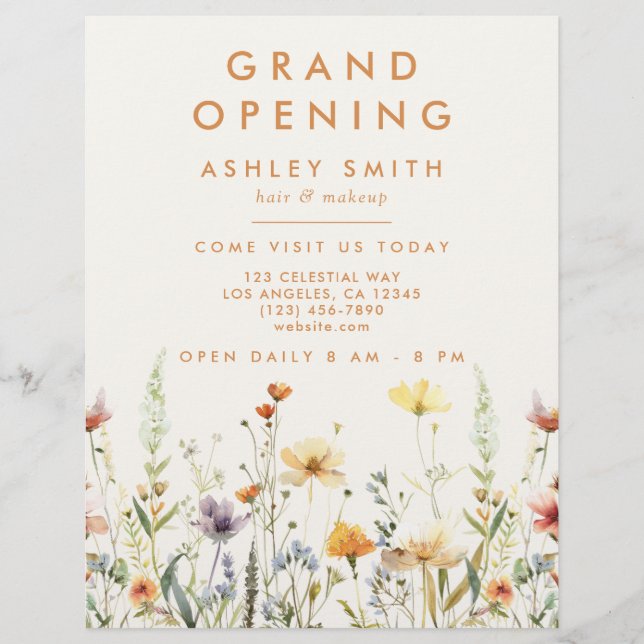 Flyer Flor silvestre rusa (Frente)