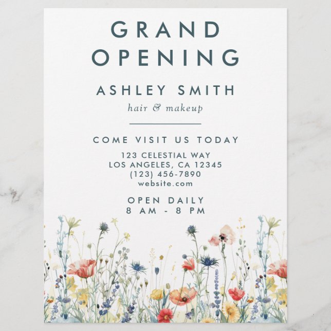 Flyer Flor silvestre vibrante (Frente)