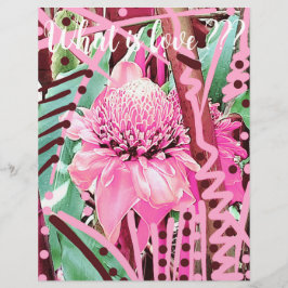 Flyer Flor tropical de vida Boda viajero de amor