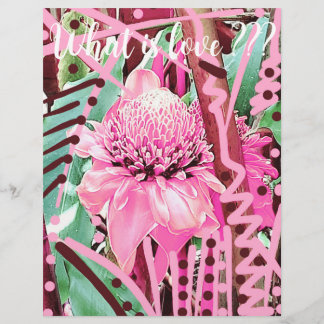 Flyer Flor tropical de vida Boda viajero de amor