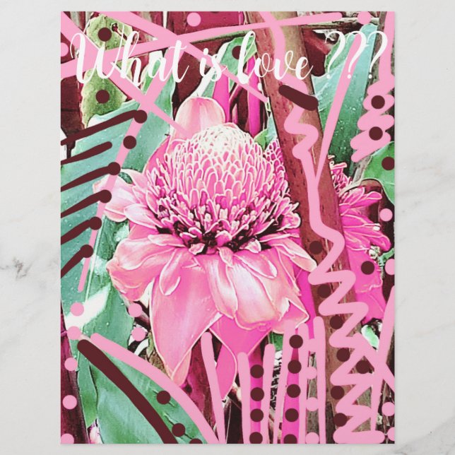 Flyer Flor tropical de vida Boda viajero de amor (Frente)