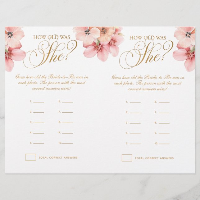 Flyer Flora De Oro Rosa, Qué Vieja Era Su Juego (Frente)