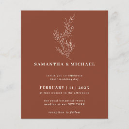 Flyer Floral Caída Boho Terracotta Presupuesto Botánico 