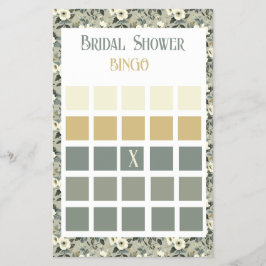 Flyer Floral Floral Olive Blossoms Brillante Shower Bing