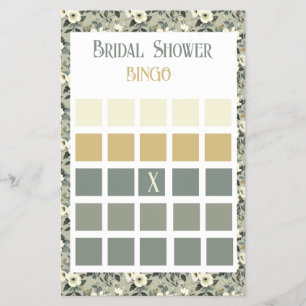 Flyer Floral Floral Olive Blossoms Brillante Shower Bing